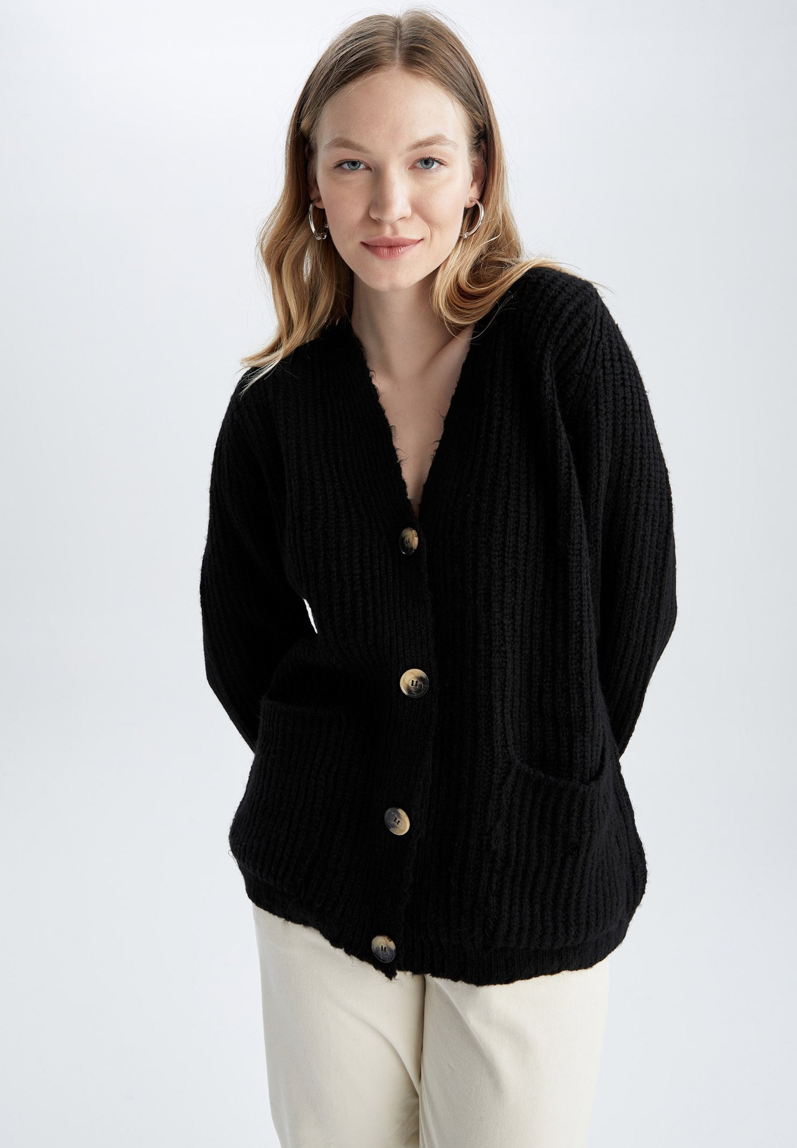 Cardigan Noir Femme Court Veste Gilet Court Femme Zalando Gilet - Main Image