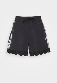 LACE TRIM 3-STRIPES - Shorts - black