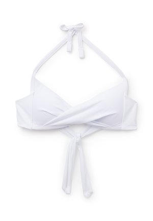 Calzedonia, PREMIUM FIT TRIANGLE - Bikini pezzo sopra - white