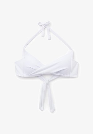 Calzedonia, PREMIUM FIT TRIANGLE - Bikini pezzo sopra - white