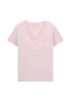 Guess, NEW SS VN MINI LOGO TEE - T-shirt imprimé - lila