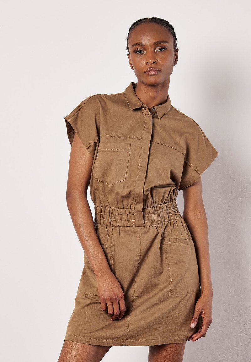 Apricot Jeansjurken bruin