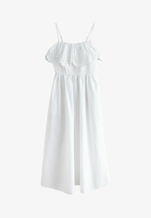 Next, REGULAR FIT - SLEEVELESS FOLDOVER WITH CUTWORK . - Maksikleit - white
