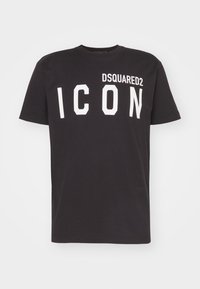 COOL FIT TEE - Tričko s potlačou - black
