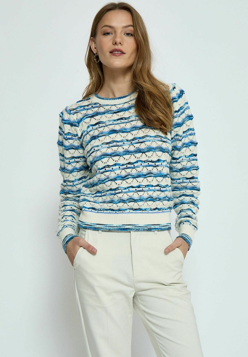 Minus - KALIMA ROUND NECK  - Pulover - blue bonnet, Povečajte