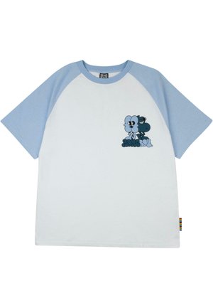 ÄITSCH N BEE RAGLAN TEE - T-shirts print - white pool blue