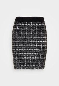 VIAUDREY CHECK SKIRT - Minisvārki - black/white