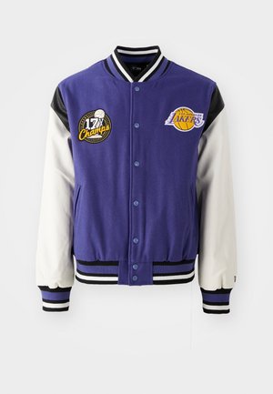 New Era NBA LOS ANGELES LAKERS FLORAL VARSITY JACKET - Echipament cluburi fotbal - dark blue