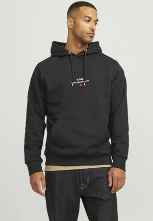 R.D.D. ROYAL DENIM DIVISION GEDRUCKT  - Džemperis su gobtuvu - black