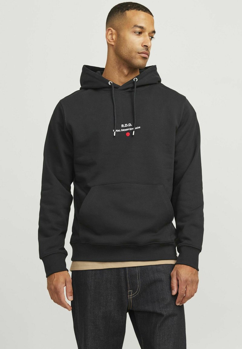 R.D.D. ROYAL DENIM DIVISION GEDRUCKT - Kapucni - black