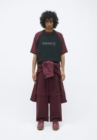 Timberland COLOUR BLOCK RAGLAN TEE - Print T-shirt - black
