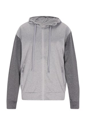 Mikina na zip - hellgrau melange