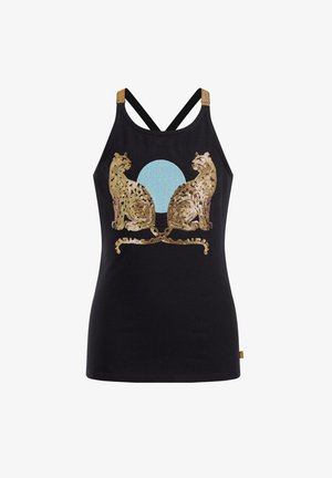 MET PAILLETTEN APPLICATIE - Top - black