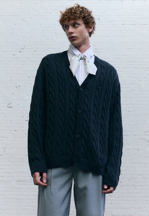 CARTER CARDIGAN - Cardigan - black garment dyed