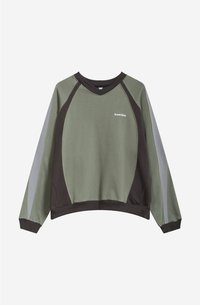 Kaotiko CREW GIULIO OLD UNISEX - Mikina - green/palid blue/gray