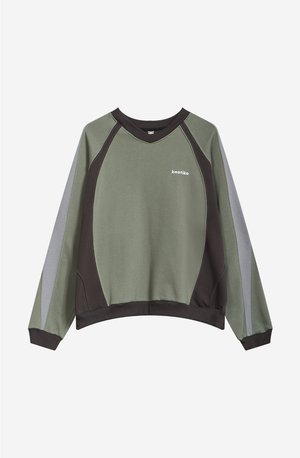 Kaotiko CREW GIULIO OLD UNISEX - Sweatshirt - green/palid blue/gray