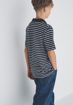 THE SET, 5 PACK - Polo - navy stripe light blue white