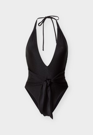 TIMELESS HATERNECK SWIMSUIT WITH KNOT - Maillot de bain - black