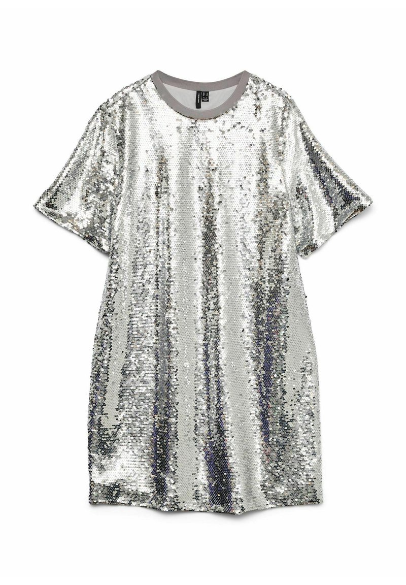 Vero Moda VMBLUME Short - Robe de soirée - silver colour/argenté ...