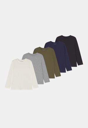 BOYS TEE 5 PACK - Maglietta a manica lunga - multi-coloured/white/grey