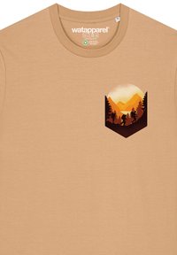 watapparel T-shirt print - latte