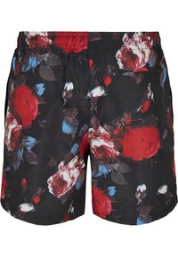 Urban Classics PATTERN - Fürdőnadrág - black rose aop