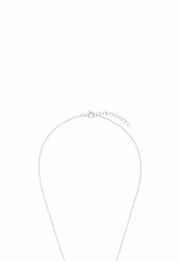 Collana in argento con un design sottile e delicato, dotata di una chiusura e lunghezza regolabile tramite una catena di estensione.