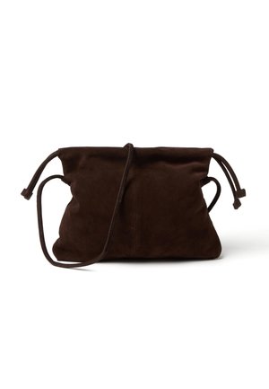 WITH DRAWSTRING CLOSURE - Bolso de mano - dark brown