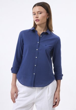 Button-down blouse - dark blue