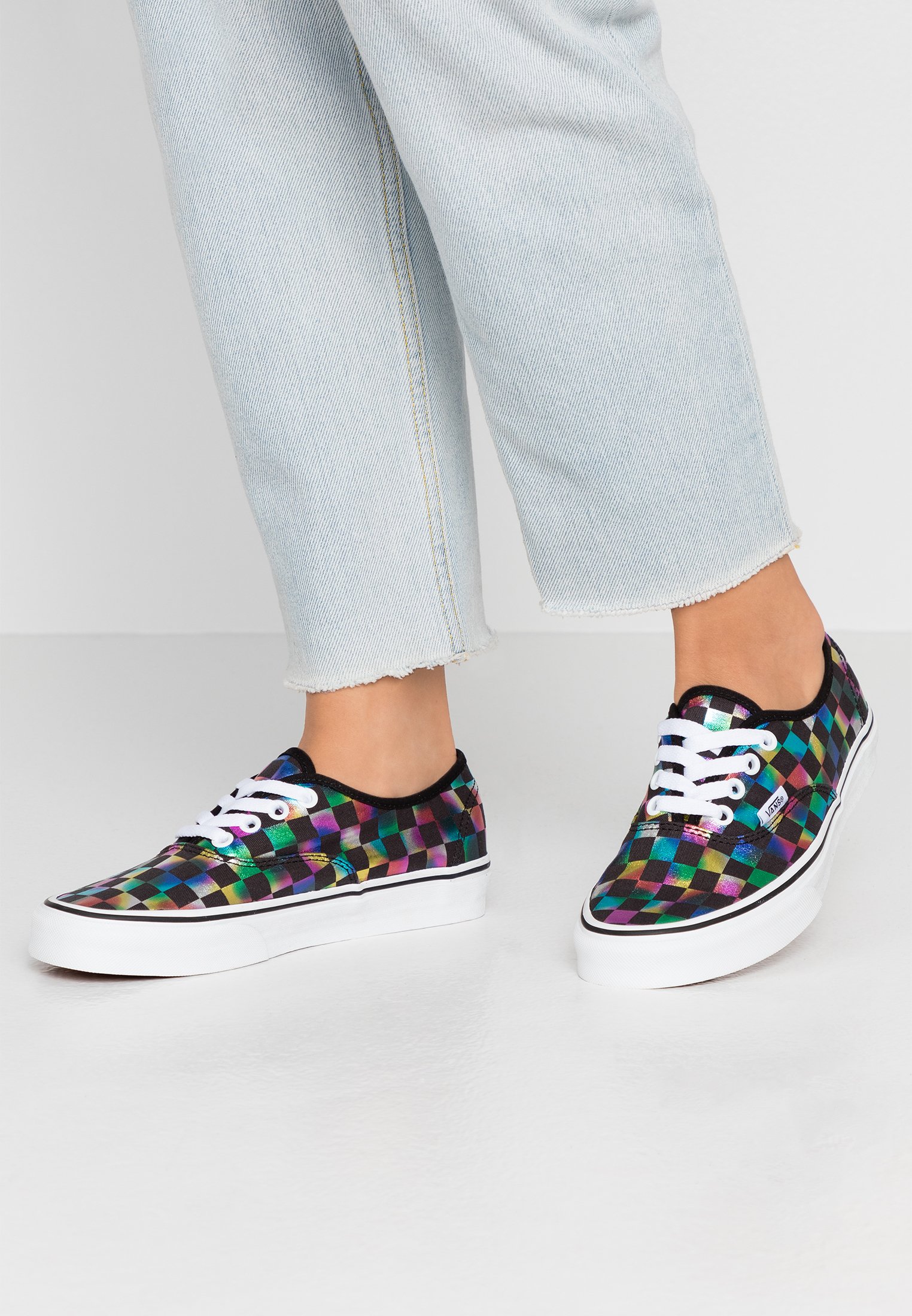 vans iridescent check authentic
