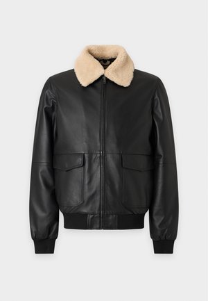 STUDIO ID, UNISEX - Veste en cuir - black