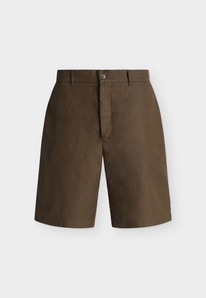 Les Deux, SLUB SUIT SHORTS - Shorts - slate brown