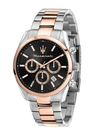 Maserati EDELSTAHL ATTRAZIONE KOLLEKTION - Chronograph - schwarz- und roségoldfarben