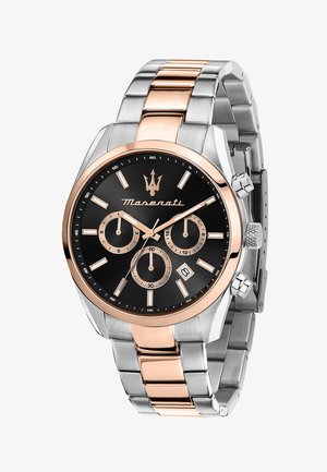 Maserati EDELSTAHL ATTRAZIONE KOLLEKTION - Chronograph watch - schwarz- und roségoldfarben
