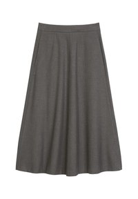 MEDIUM LENGTH, FLARED HEM, WAISTBAND - Saia evasé - night brown mélange