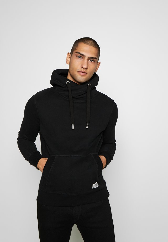 CORE CROSS OVER HOOD - Hoodie - black