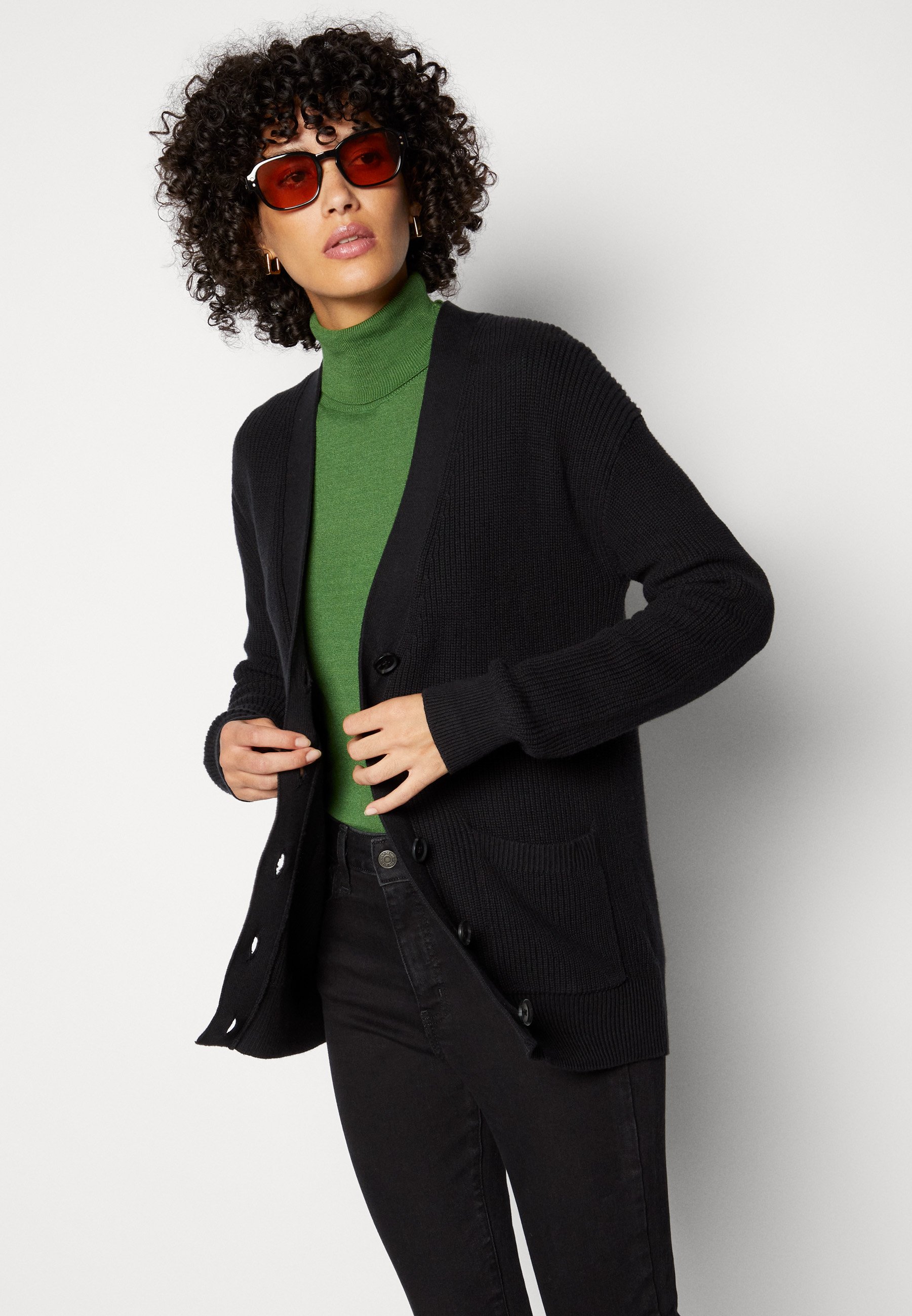 GAP LONG CARDI - Cardigan - true black 