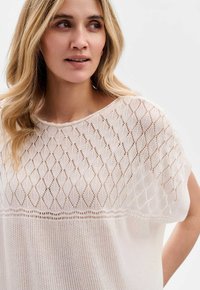 blue shadow Blouse - white