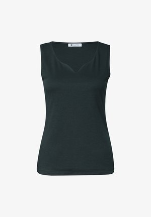 Street One, BASIC TOP MIT HERZAUSSCHNITT - Top - deep bound green