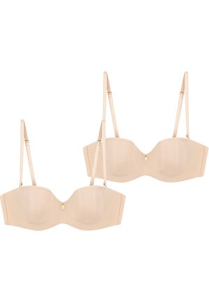 2-PACK MAKE-UP ESSENTIALS - Stropløse & variable BH'er - beige