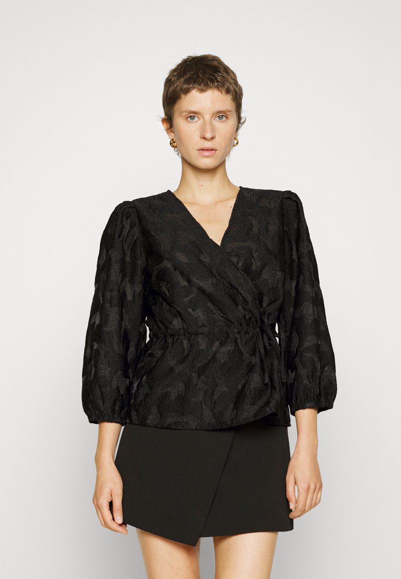Kaffe KARINA WRAP BLOUSE - Blusa - black deep
