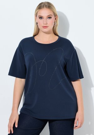 RHINESTONED SHORT SLEEVE - T-Shirt print - marine