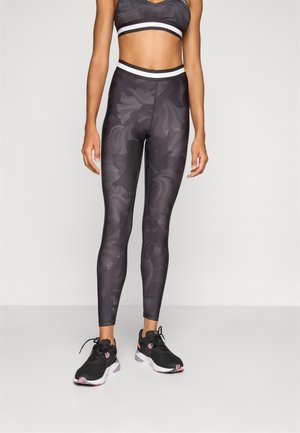 STRONG FLORAL - Tights - puma black