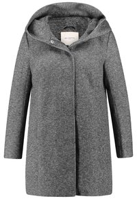 grey ONLY Kurzmantel LIGHT COAT - dark Carmakoma CARSEDONA melange/grau -