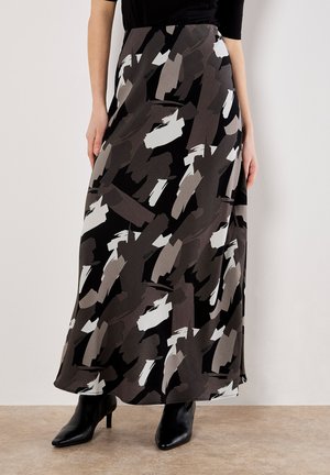 BRUSHSTROKE BIAS  - Falda larga - dark grey - charcoal