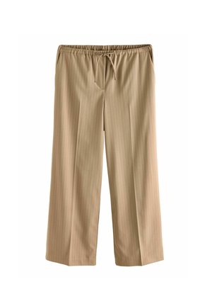 DRAWSTRING WAIST TIE FRONT WIDE - Blugi drepți - neutral