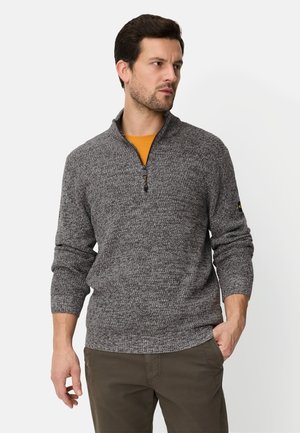 TROYER MIT MELIERTER STRUKTUR - Strickpullover - asphalt
