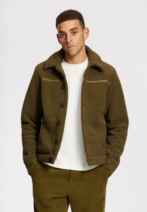 Giacca in pile - green olive