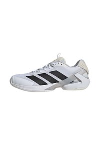 ADIZERO UBERSONIC 5 - Chaussures de tennis toutes surfaces - cloud white   core black   silver metallic