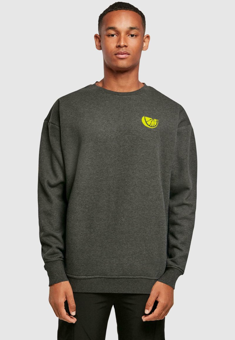 Merchcode WORDING - LEMON CREWNECK - Sweatshirt - charcoal